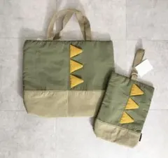 ✓新品 レッスンバッグ シューズケース 恐竜 男の子 可愛い 通園 通学