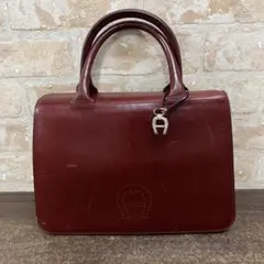 【used】 AIGNER アイグナー レザーハンドバッグ