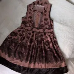 axes femme フラワープリント ノースリーブワンピース