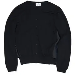 ランバン オンブルー フリル カーディガン 黒 ブラック 38 LANVIN