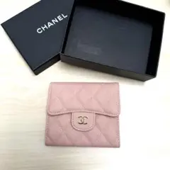 CHANEL マトラッセ 三つ折り財布 コンパクトウォレット ピンク ゴールドのサムネイル