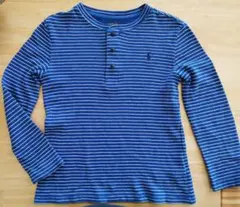 POLO ポロ 刺繍入 長袖ボーダーカットソー　７(130/64)