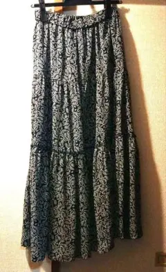 新品　グリーンレーベルリラクシング　ティアードスカート
