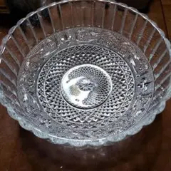 クリアガラスの装飾ボウル【匿名発送】
