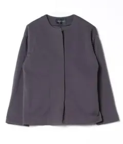 INDIVI ノーカラージャケット グレー