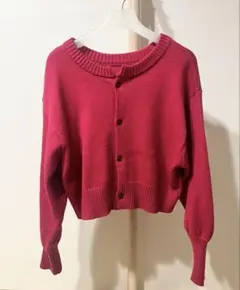 ロペピクニック｜ボタン ニットカーディガン ピンク系