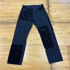 beams ビームス　コーデュロイ　パッチワーク　パンツ　ブラックのサムネイル