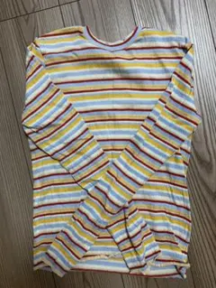 ＜6(ROKU)＞SHIRRING BORDER CREW NECK TOP