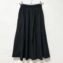 UNITED ARROWS タフタギャザースカート ブラック サイズ36