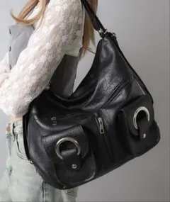 【新品未使用】SPINNS 2WAY 2ポケット合皮ショルダーバッグ/リュック