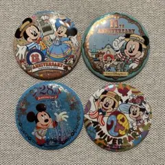 東京ディズニーシー 2017 2018 クリスマス アニバーサリー 缶バッジ