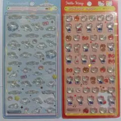 ボンボンドロップシール　ミニ　キティ　シナモロール　サンリオ　２枚セット　正規品