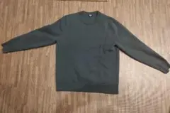 【ユニクロ】ウォッシャブルストレッチミラノリブクルーネックセーター L グレー