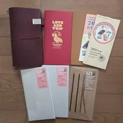 トラベラーズノート LOVE AND TRIP レッド　セット