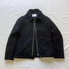 INHERIT メルトンジップジャケット ブラック 未使用品 S