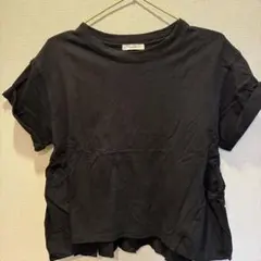 CLANE バックフリル 半袖Tシャツ ブラック　1クラネのサムネイル