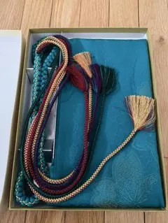 帯締め　着物　グリーン系　セット