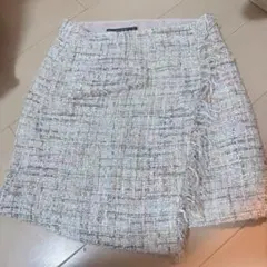 ZARA BASIC フリンジ付きタイトスカート