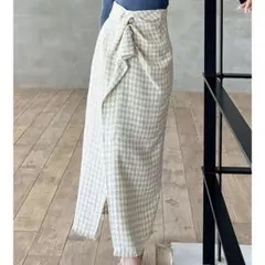 RESEXXY パールボタンツイードラップスカート