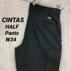 CINTAS シンタス　ハーフパンツ　カーゴ　ブラック　古着　W34