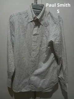 劣化あり。Paul Smith LONDON 長袖シャツ チェック S