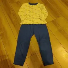 トップバリュ 車柄 フリースパジャマ上下 110