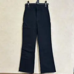 【ユニクロ】スリムフレアトラウザージーンズ　ブラック　XS