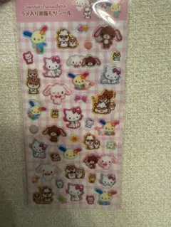 サンリオキャラクター ラメ入り樹脂もりシール ウサハナ シュガーバニーズ