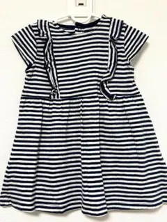 ⭐️美品⭐️プチバトー・ワンピース・ネイビー・ボーダー・24m・90cm・送料込み