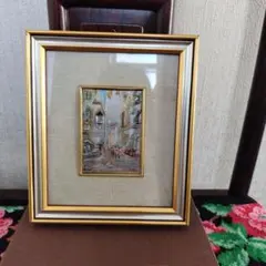 上橋 薫 洋画家 画伯 「樹下早春」鳴海製陶 陶板画 - メルカリ