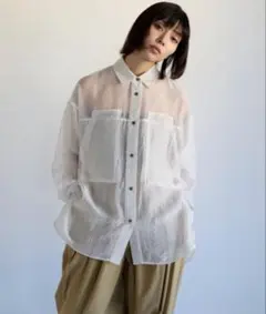 SOTT Sheer Panel Shirt シアーストライプ切り替えシャツ