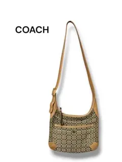 【訳あり】COACH コーチショルダーバッグ シグネチャー キャンバス レザー