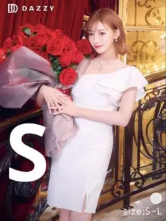 dazzy ワンショルダー フリル タイト ミニドレス