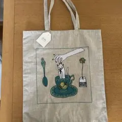 kilki 猫とスプーン刺繍トートバッグ