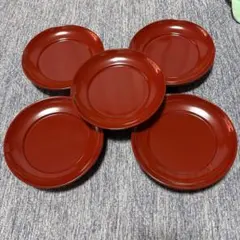 朱塗り 輪島塗 銘々皿 5枚セット - メルカリ