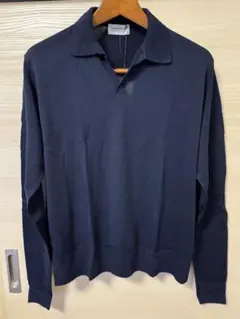 JOHN SMEDLEY ジョンスメドレー ネイビーポロシャツ Ｍ