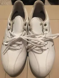 ASICS 女性用ゴルフシューズ ホワイト/ゴールド