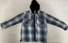 Dickies グレー フランネル フーディー シャツジャケット
