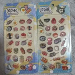 正規品　ぷくぷくキャンディシール　FOOD お寿司　ラーメン　和菓子　2枚セット