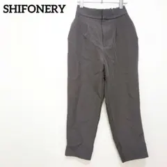 シフォネリ　テーパードパンツ　きれいめカジュアル　ウエスト後ろゴム　薄手　36