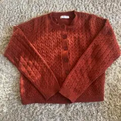 早い者勝ち　PRIMARK 海外　ビンテージ　テラコッタ　ニットカーディガン