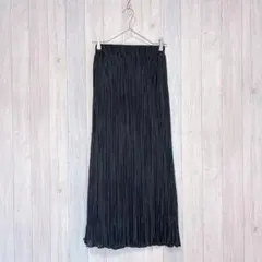 【AMERICANHOLIC】ロングタイトスカート 細プリーツ ウエストゴム M