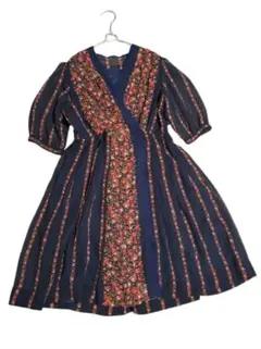 レトロ　花柄　ワンピース　羽織　カーディガン　森姫　森ガール