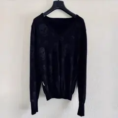 Alexander McQUEEN スカルニット ウール ブラック ジャガード - メルカリ