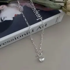 シルバー ハート型ペンダント ネックレス