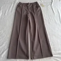 新品未使用 ワイドパンツ L コムサマチュア センタープレス