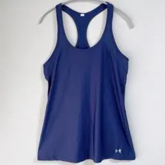 アンダーアーマー 【L相当】トレーニング タンクトップ ネイビー メッシュ切替