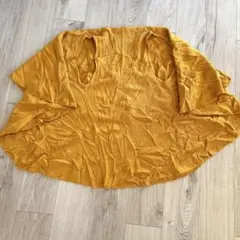 希少✨1点もの‼️マスタードカラー 円形　ストール カーディガン　羽織　アレンジ