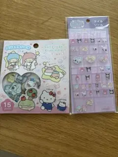 サンリオキャラクターズ なんでもいきもの　クリスタル　タイル　シール2点セットのサムネイル