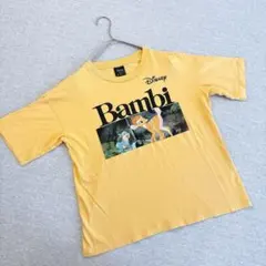 ジーユー　半袖Tシャツ　Mサイズ　イエロー　ディズニー　綿100%